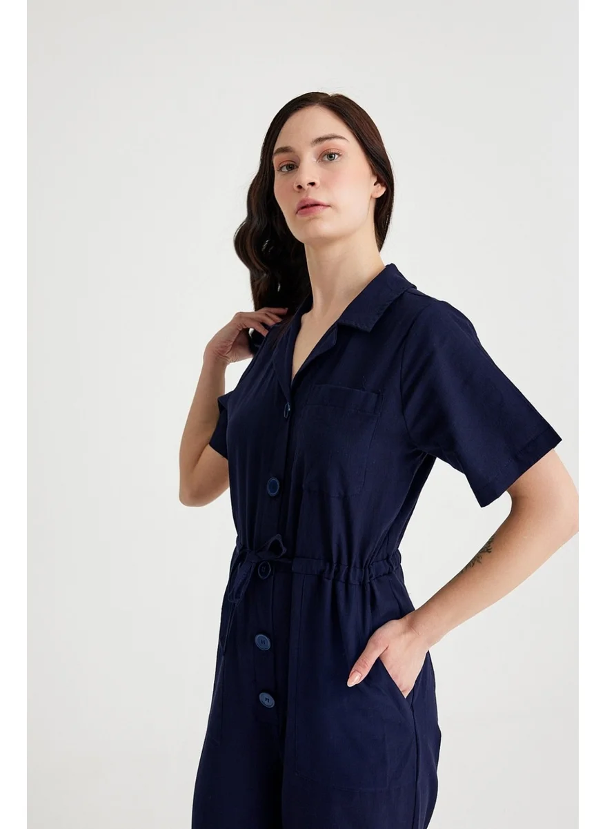 باربورا Linen Casual Jumpsuit LN20LACII1