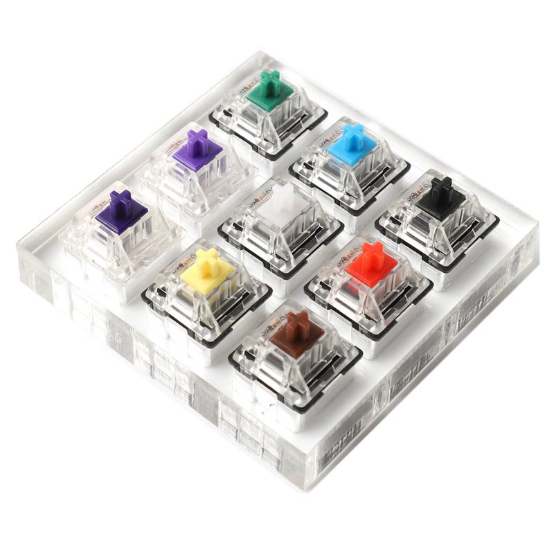 YMDK 9 Key Gateron Green Clear White Gray Clear Zealio Purple Switches Shaft Testing Tool Switch Tester - Image 4