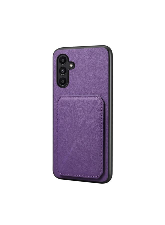 اس-توب جراب لهاتف Samsung Galaxy A14 D04 من جلد العجل مع حامل بطاقة مزدوج - Image 1