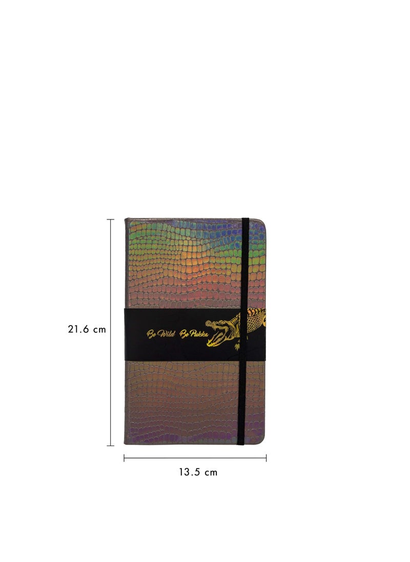 Pukka Pad - Pukka Pad, Wild Notepad with Pocket - 8.5” x 5.3” - 96 Sheets of 80GSM Ivory Lined Paper - Crocodile - Image 1