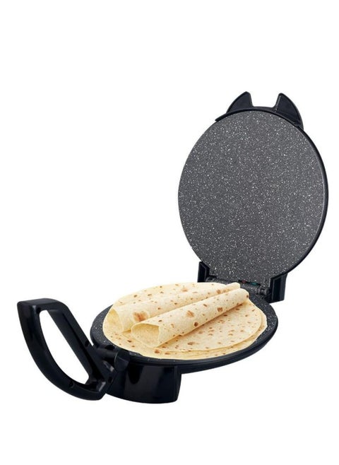 MATSU 10-Inch Electric Roti Maker – 1200W Non-Stick Chapati and Flatbread Press with Stainless Steel Body, Adjustable Temperature Control for Perfect Cooking, Dual Indicator Lights for User-Friendly Operation, Safety Lock for Secure Use, Easy to Clean Surface, and Instruction Manual – 220-240V Home Kitchen Appliance for Fresh Rotis, Chapatis, and Parathas Every Day