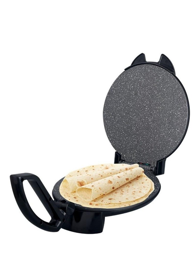 Generic - MATSU 10-Inch Electric Roti Maker – 1200W Non-Stick Chapati and Flatbread Press with Stainless Steel Body, Adjustable Temperature Control for Perfect Cooking, Dual Indicator Lights for User-Friendly Operation, Safety Lock for Secure Use, Easy to Clean Surface, and Instruction Manual – 220-240V Home Kitchen Appliance for Fresh Rotis, Chapatis, and Parathas Every Day - Image 1