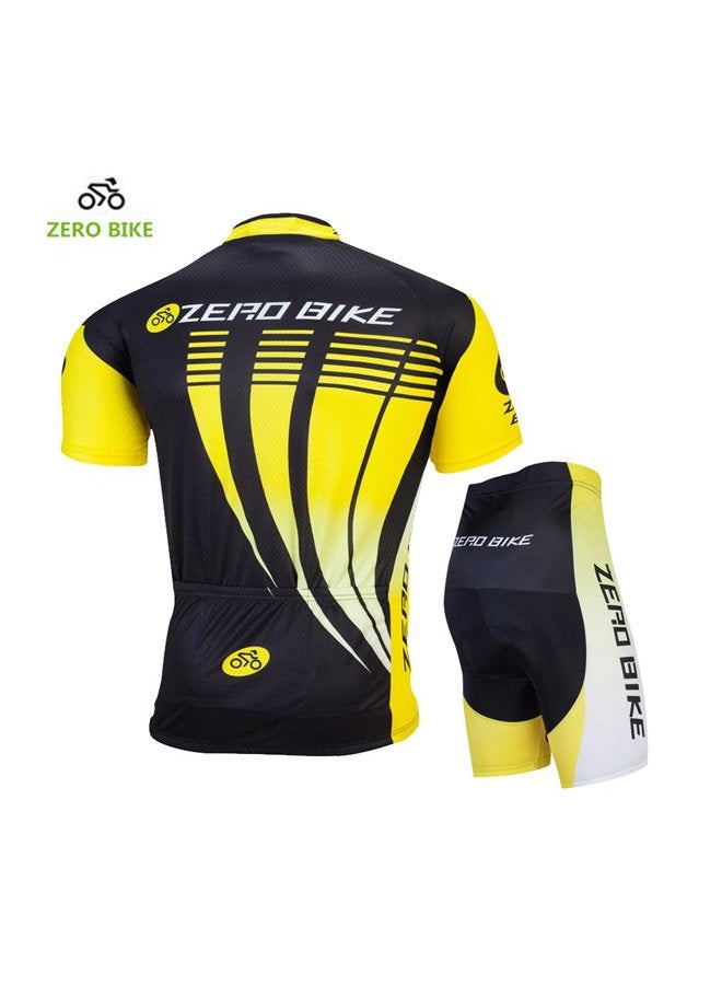 ZEROBIKE ® Men Breathable Quick Dry Comfortable Short Sleeve Jersey + Padded Shorts Cycling Clothing Set Cycling Wear Clothes - Image 2