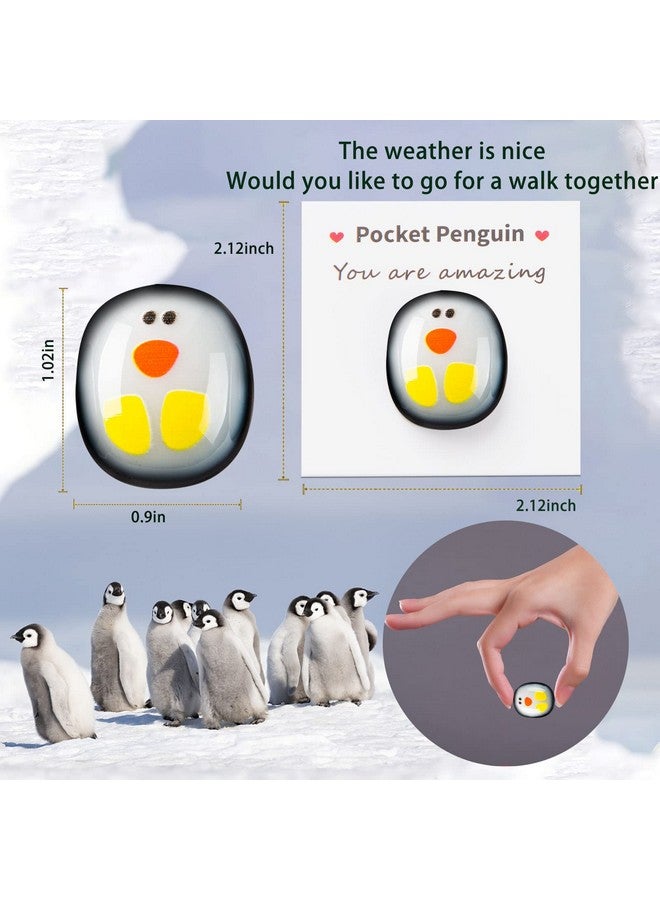 CANIPHA 8 Pcs A Little Pocket Penguin Hug, Mini Cute Penguin Pocket Hug Penguin Animal Decoration Stress Relief Toy Special Encourage Birthday Wedding Little Penguin Valentines Party Penguin Gifts Decoration  - Image 2