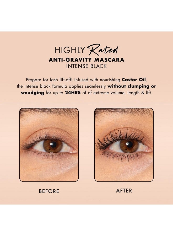 Milani Highly Rated Anti-Gravity BLACK Mascara with Castor Oil and Molded Hourglass Shaped Brush - 1 Pack - Image 1