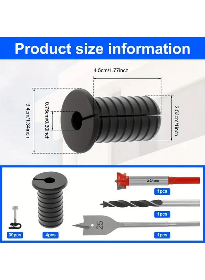 White Cable Installation Kit Easy To Use Wire Routing Mounting Accessories Set - Image 3