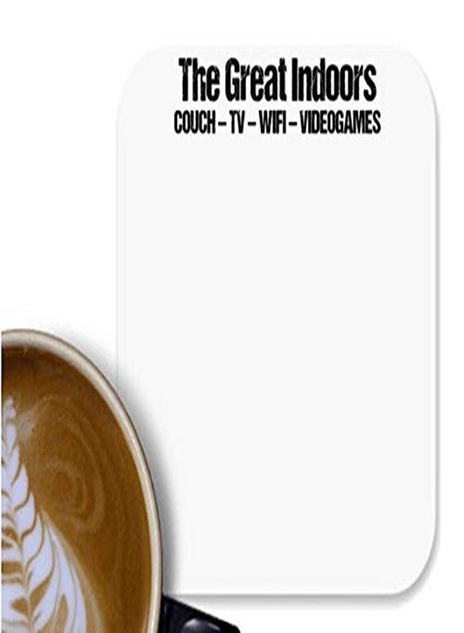 UDNAG ® MDF Tea Coffee Coaster 'The Great Indoors Couch-Tv-WiFi-Videogame' for Office Home [90 x 90mm]