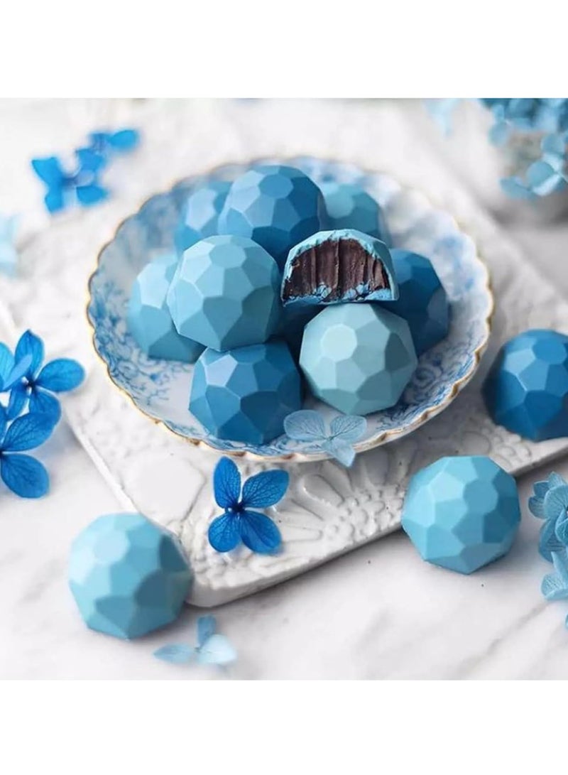 SOLARAE 2Pcs 6-Cavity Diamond Chocolate Molds - Reusable 3D Silicone Molds for Candy, Baking, Jelly, Gummy, Fondant, Mousse Desserts - Image 2