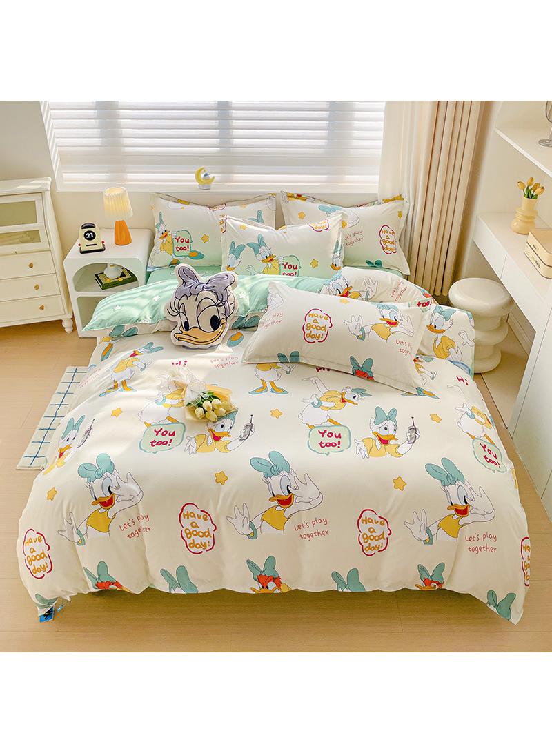 general Disney series Full Size Sheet Set Super Soft Kids 4 Piece Floral Bedding Set  Microfiber Sheets Includes Reversible Pillow Covers - Image 1