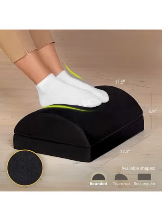 Ergonomic High-Density Foam Under-Desk Footrest with Adjustable Height - Premium Plush Leg Support for Home & Office - Relieves Back, Hip & Knee Pressure. - Image 1