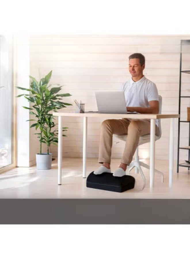 Ergonomic High-Density Foam Under-Desk Footrest with Adjustable Height - Premium Plush Leg Support for Home & Office - Relieves Back, Hip & Knee Pressure. - Image 2