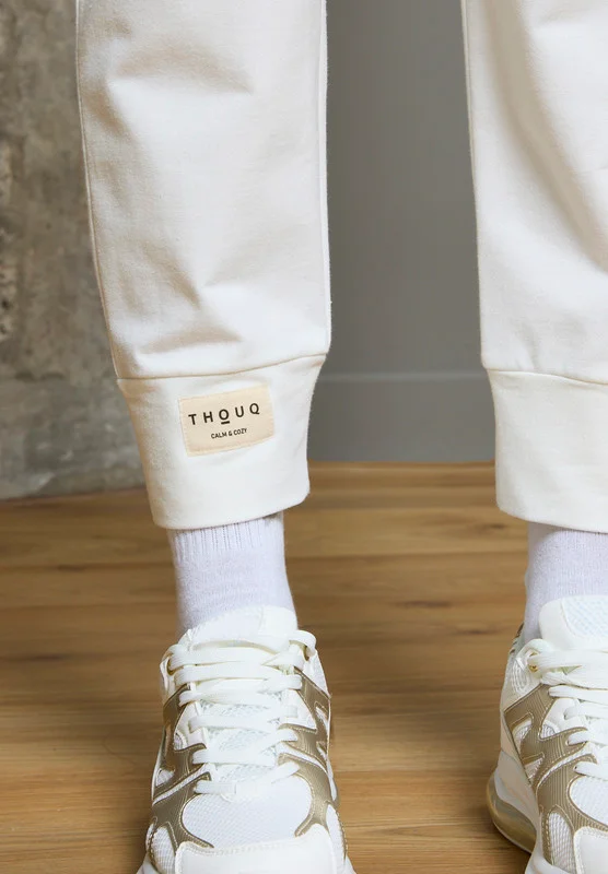ذوق Tapered Hem Contrast Label Joggers