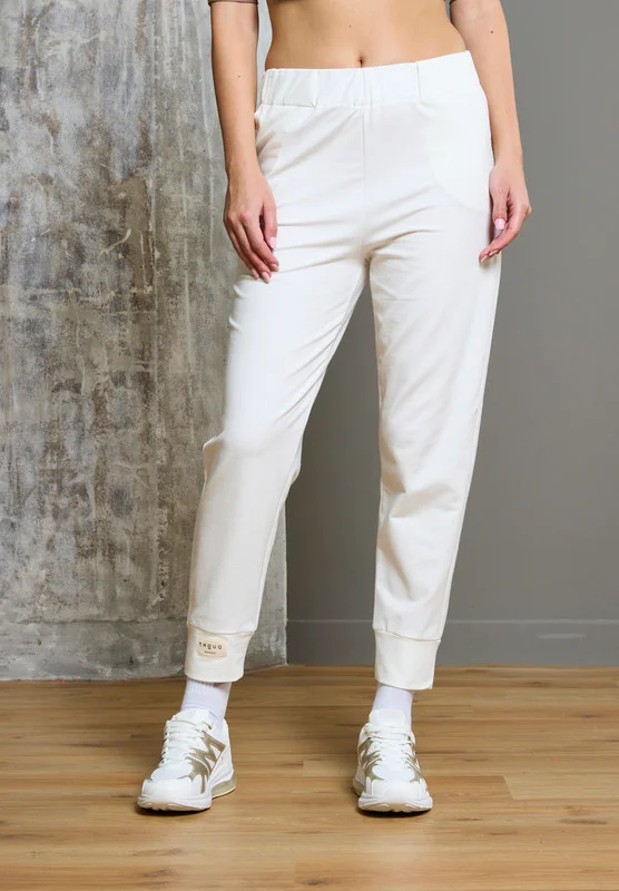 ذوق Tapered Hem Contrast Label Joggers