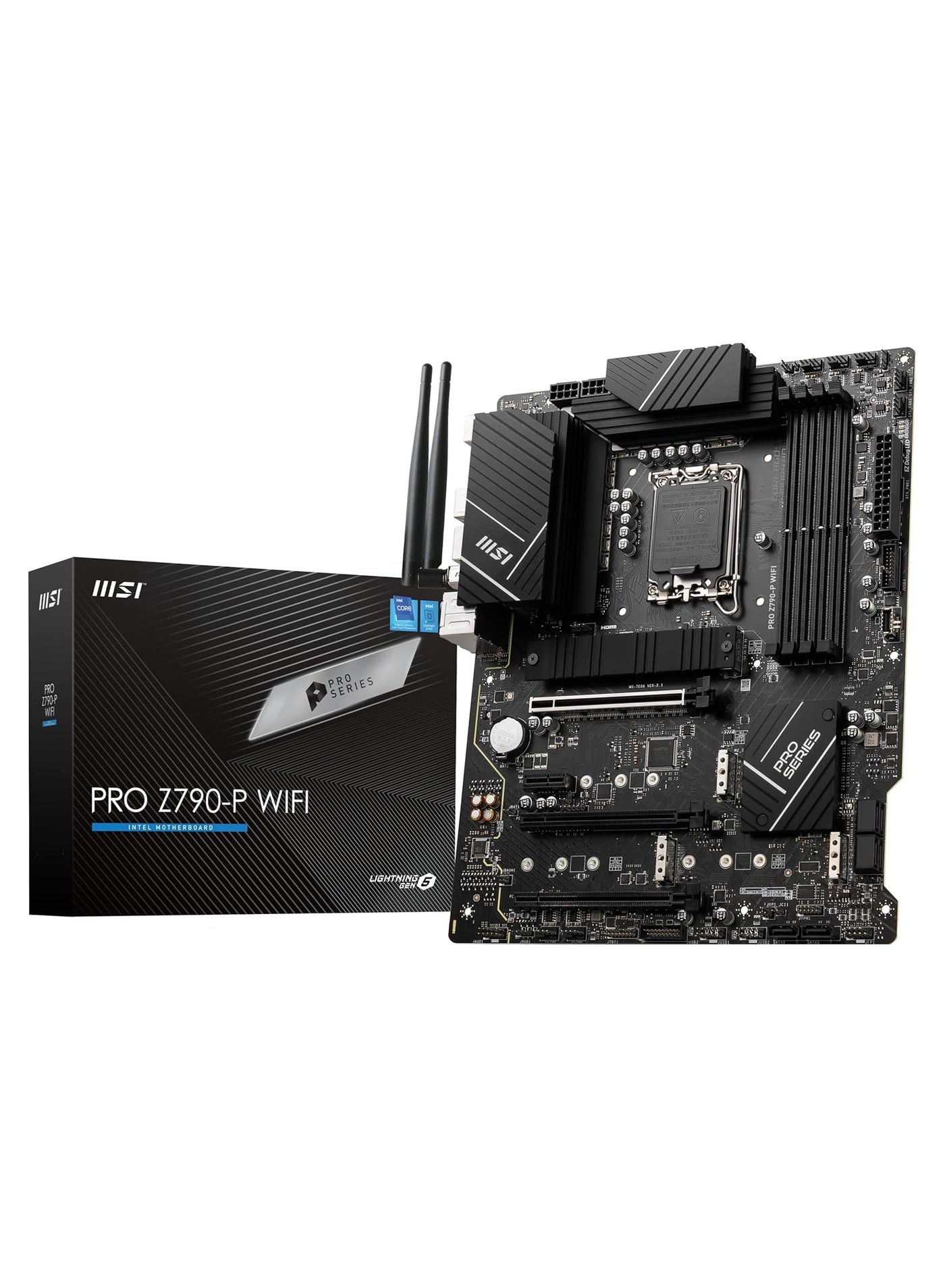 MSI PRO Z790-P WiFi ProSeries Motherboard (Supports 12th/13th Gen Intel Processors, LGA 1700, DDR5, PCIe 5.0, M.2, 2.5Gbps LAN, USB 3.2 Gen2, Wi-Fi 6E, ATX)