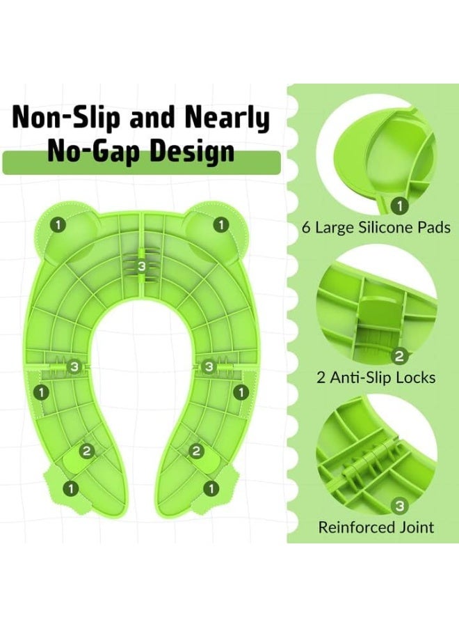 Maliton Maliton Portable Potty Seat for Toddler Travel - Foldable Non-Slip Potty Training Toilet Seat Cover for Boys/Girls, Baby/Kids with Drawstring Bag - Image 3