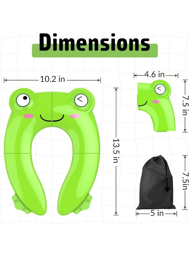 Maliton Maliton Portable Potty Seat for Toddler Travel - Foldable Non-Slip Potty Training Toilet Seat Cover for Boys/Girls, Baby/Kids with Drawstring Bag - Image 2