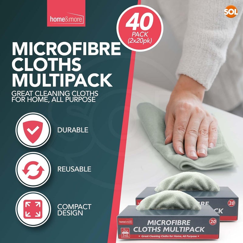 SOL 40pk Microfibre Cloths in Dispensers – Multipurpose Cleaning Towels for Home, Kitchen & Car - Image 3