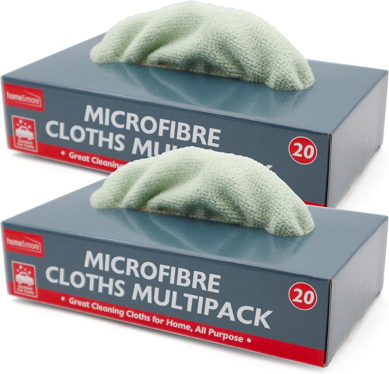 SOL 40pk Microfibre Cloths in Dispensers – Multipurpose Cleaning Towels for Home, Kitchen & Car - Image 1