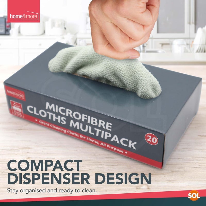 SOL 40pk Microfibre Cloths in Dispensers – Multipurpose Cleaning Towels for Home, Kitchen & Car - Image 4