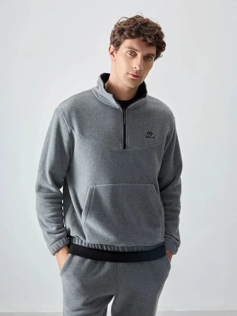 TOMMYLIFE TOMMY Men's Polyester Sweatshirt And Pants Set