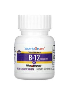 Superior Source Superior Source, Cyanocobalamin B-12, 10,000 mcg, 60 MicroLingual Instant Dissolve Tablets  - Image 3