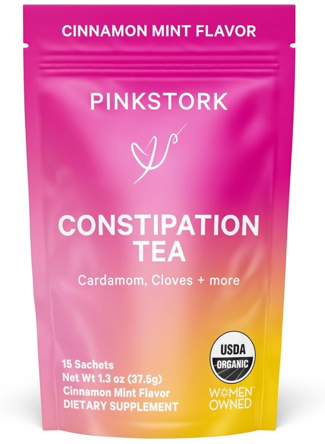 بينك ستروك شاي الإمساك بنكهة القرفة والنعناع 15 كيس هرمي - Image 1