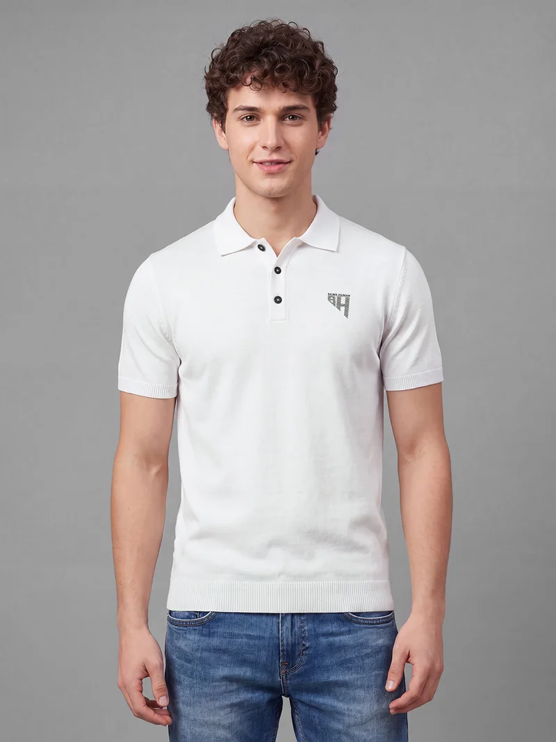 Being Human Men Brand Logo Polo Collar Pure Cotton T-shirt