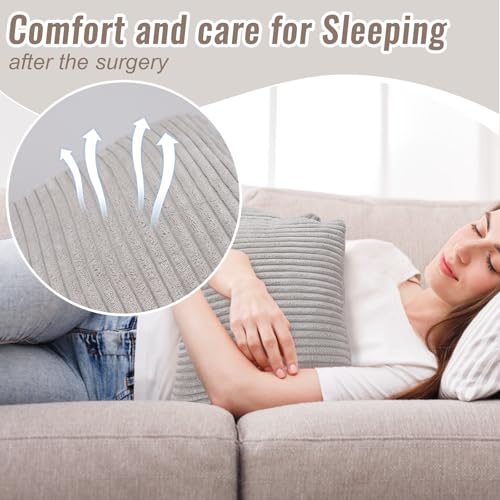 RoamReady Hysterectomy Recovery Pillow, Cotton Post-Surgery Cushion for Abdomen C-Section, Tummy Tuck Lumpectomy, Myomectomy Patients Must Haves, Abdominal Pillow with Gel Pack - Image 5