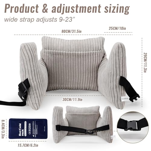 RoamReady Hysterectomy Recovery Pillow, Cotton Post-Surgery Cushion for Abdomen C-Section, Tummy Tuck Lumpectomy, Myomectomy Patients Must Haves, Abdominal Pillow with Gel Pack - Image 3