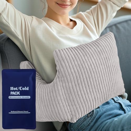 RoamReady Hysterectomy Recovery Pillow, Cotton Post-Surgery Cushion for Abdomen C-Section, Tummy Tuck Lumpectomy, Myomectomy Patients Must Haves, Abdominal Pillow with Gel Pack - Image 1