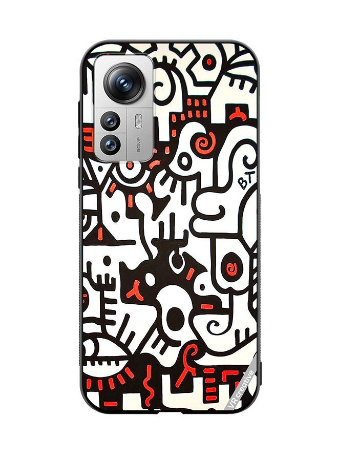 VR CREATIVE Protective Case Cover For Xiaomi 12X Bta Abstract Design Multicolour - Image 1