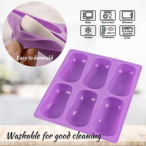 Sakolla 2 Pack 6 Cavity DIY Silicone Soap Molds Classical Handmade Silicone Molds for Bath Bombs, Craft Soap Making Supplies - Image 4