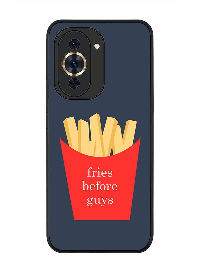 Stylizedd Rugged Black edge case for Huawei nova 10 4G Slim fit Soft Case Flexible Rubber Edges Anti Drop TPU Gel Thin Cover -  Fries Before Guys - Image 1