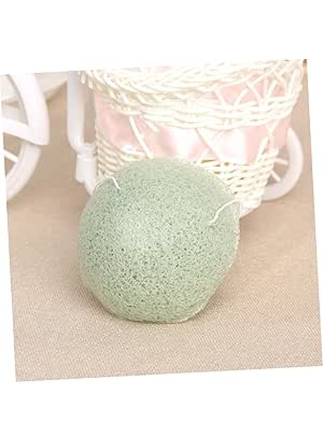 Konjac Facial Sponge 4 Pack Charcoal Exfoliating Gentle Cleansing For Oily Skin Daily Skincare - Image 1