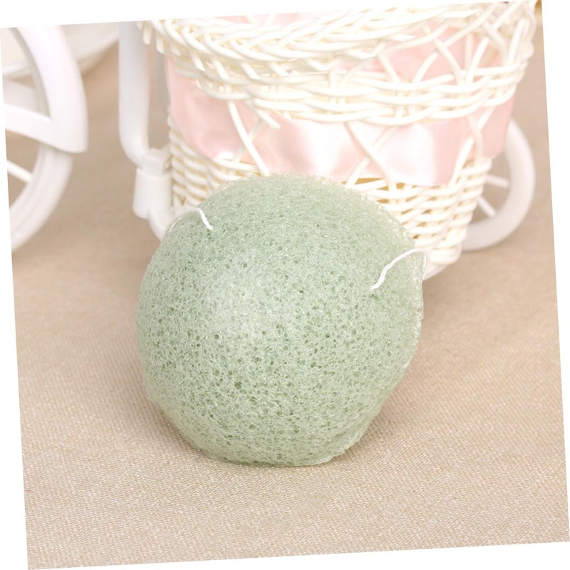 Konjac Facial Sponge 4 Pack Charcoal Exfoliating Gentle Cleansing For Oily Skin Daily Skincare - Image 2