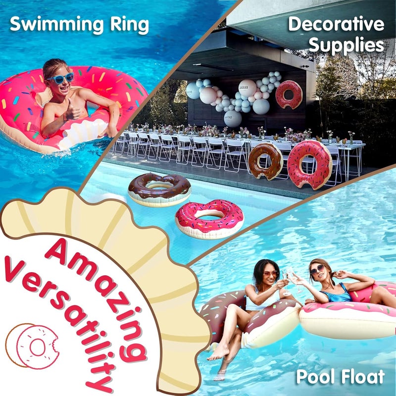 DMAR Donut Pool Float - Donut Tube & Ring for Beach & Pool - Image 4