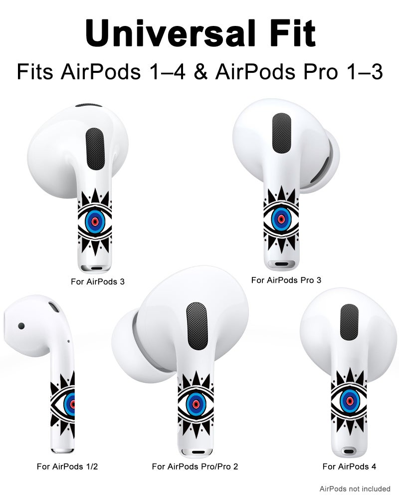 RockMax for AirPod Pro 3 Skin, Universal Evil Eye Decal Stickers for AirPod 1/2/3/4 and Air Pod Pro 1/2/3, Durable, Easy to Identify, Ideal Gift for Women and Men, Case Friendly - Image 4
