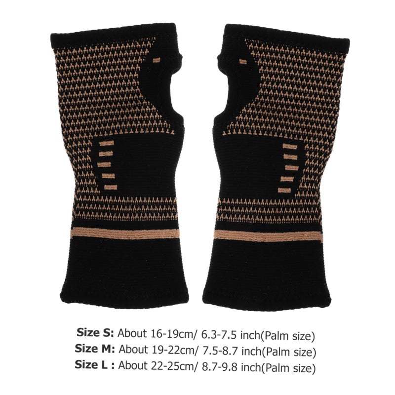 Copper Fiber Wrist Brace For Exercise Fitness And Daily Work Support Black - Image 3
