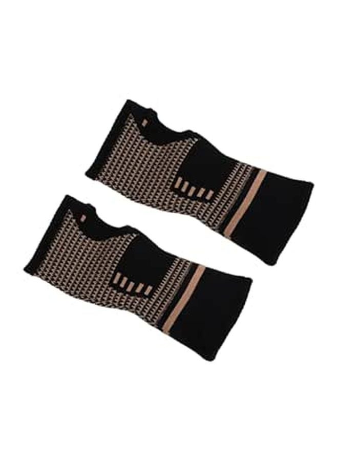 Copper Fiber Wrist Brace For Exercise Fitness And Daily Work Support Black - Image 1