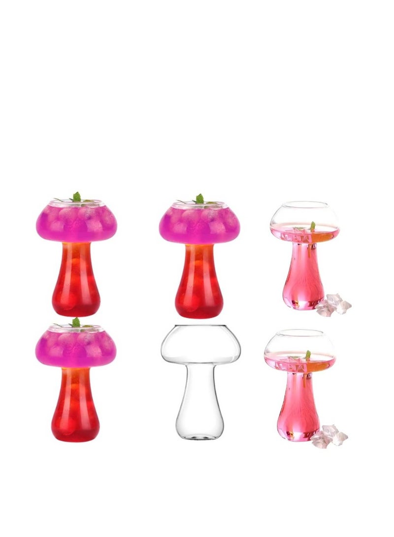 كوب كوكتيل على شكل مشروم مبتكر 6 قطع - Image 1