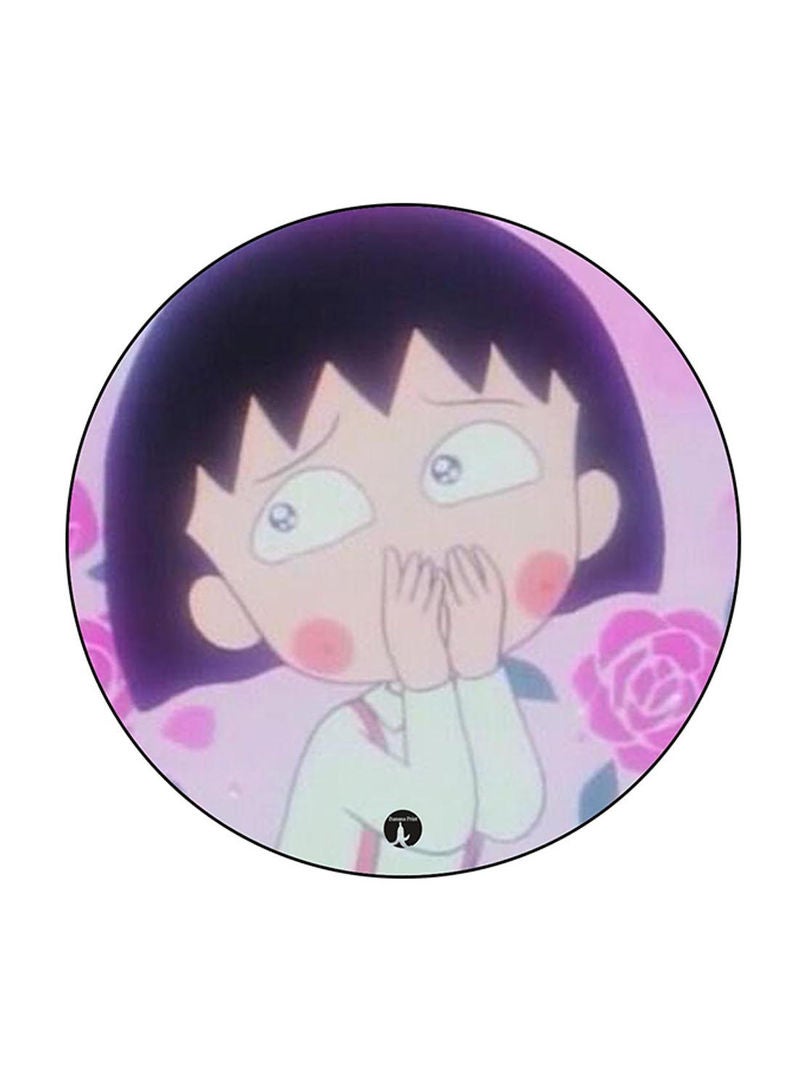 RKN Anime Chibi Maruko Chan Printed Round Pin Badge Multicolour - Image 2