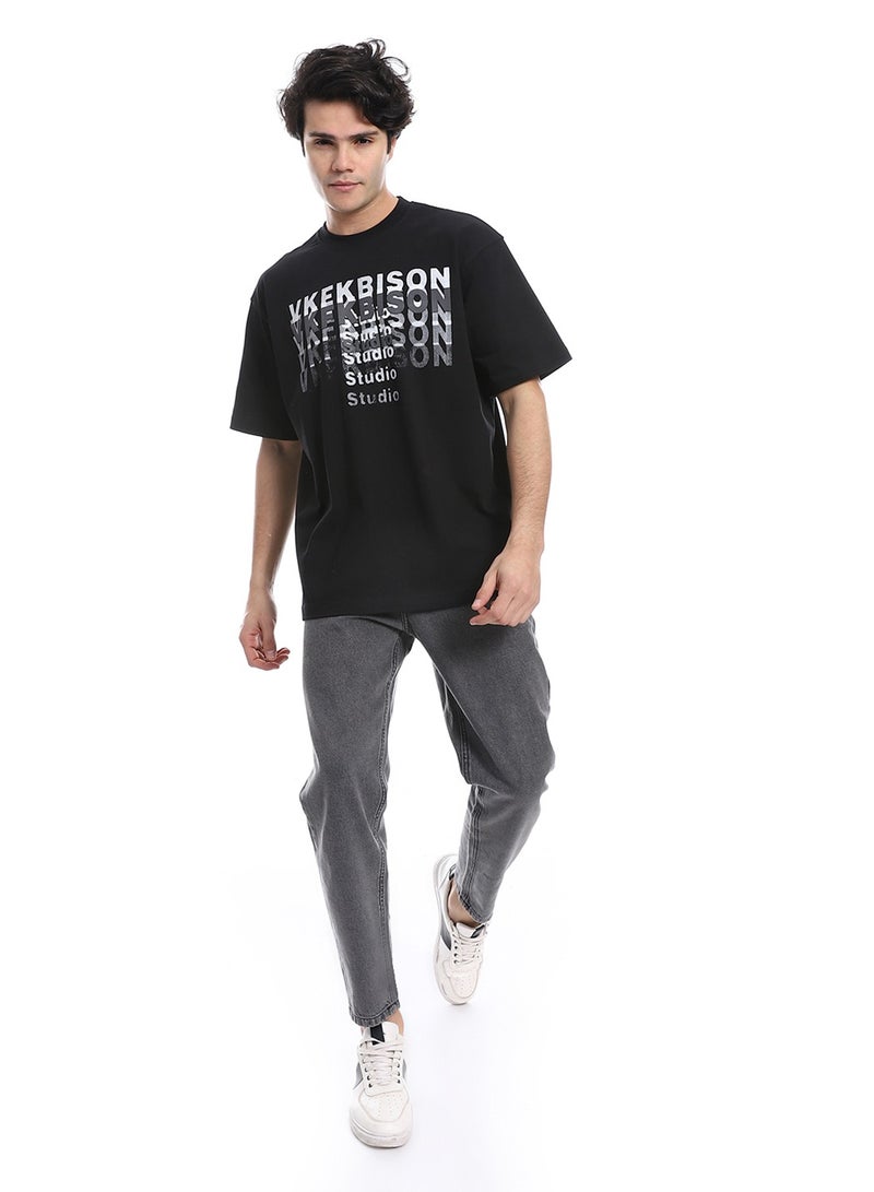 White Rabbbit Printed Pattern Comfy Slip On T-Shirt  - Image 5