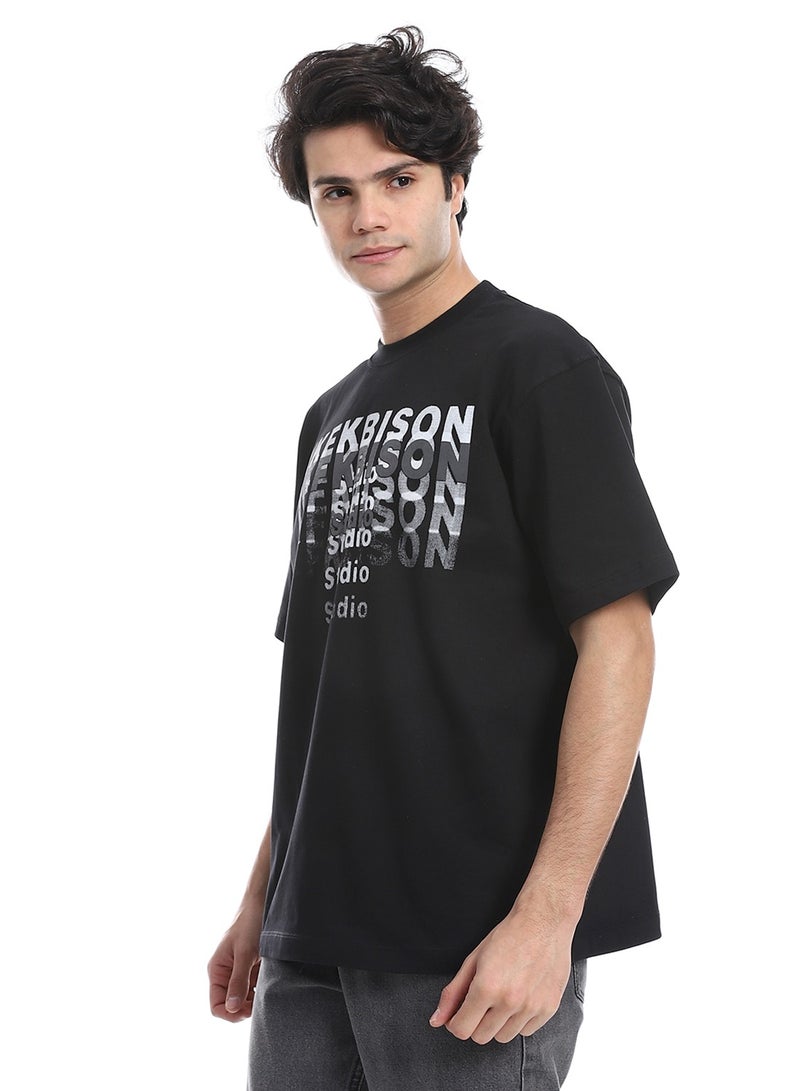 White Rabbbit Printed Pattern Comfy Slip On T-Shirt  - Image 2