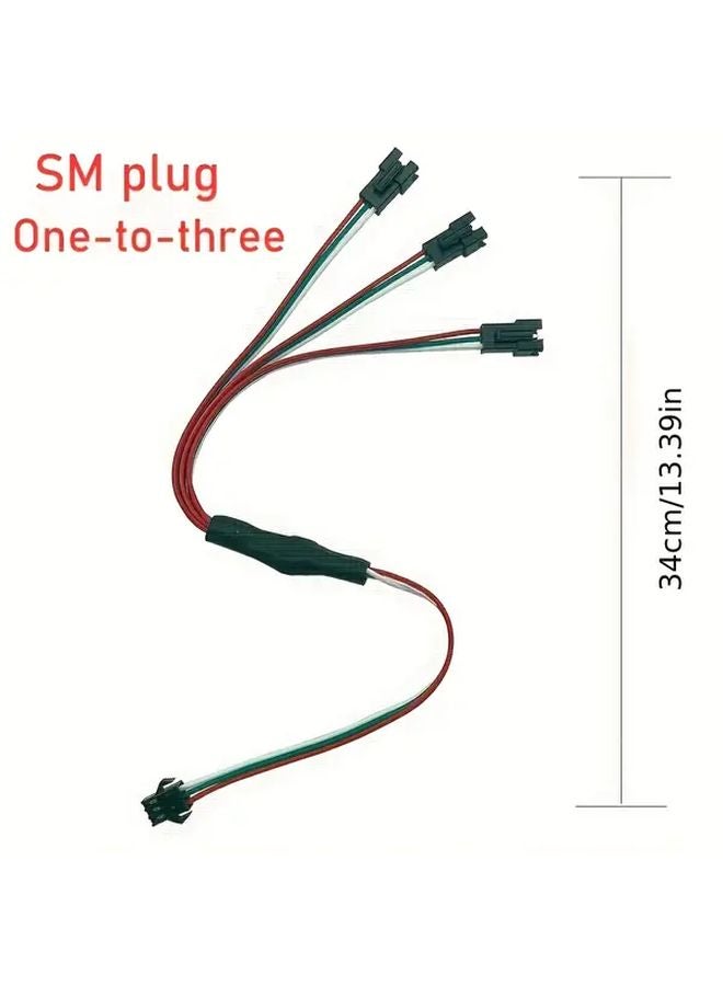 1 قطعة كابل موصل SM 3 دبوس ذكر وأنثى طرفي لـ WS2812B WS2811 - Image 3