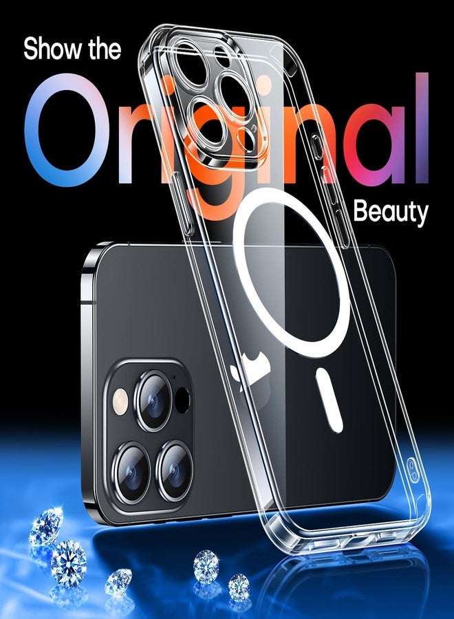 CANSHN Magnetic Case for iPhone 13 Pro Max (6.7 Inches), Compatible with MagSafe, [Full Camera Protection] Shockproof Protective Case, Transparent - Image 3