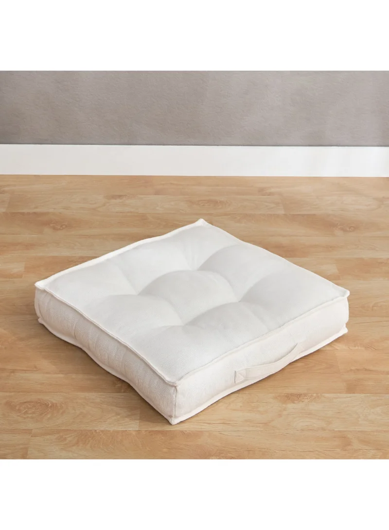 Home Box Atlanta Ezra Ribbed Floor Cushion 48 x 10 x 48 cm