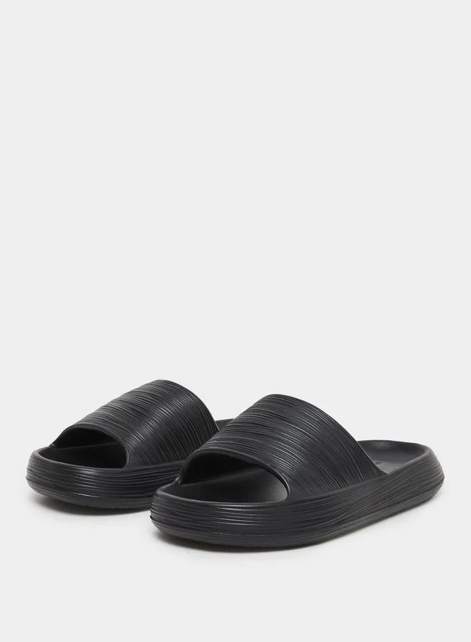 ستايلي Styli Women Black Basic Slides