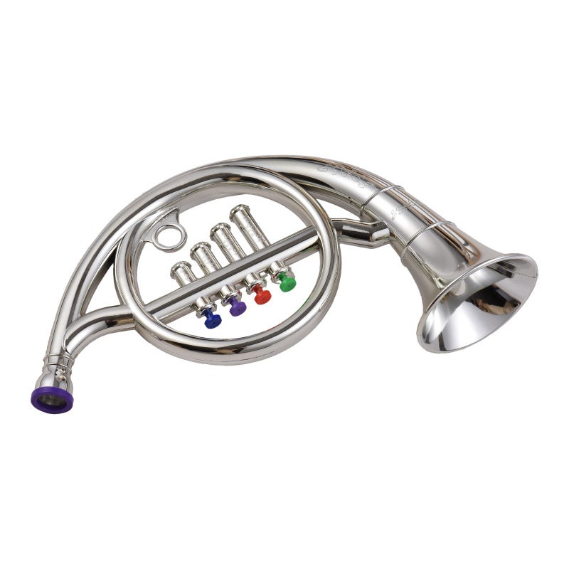 French Horn 16.5 Inch Abs Material Realistic Toy Instrument - 4-Tone Educational Musical Instruments Toy for Kids - Image 1