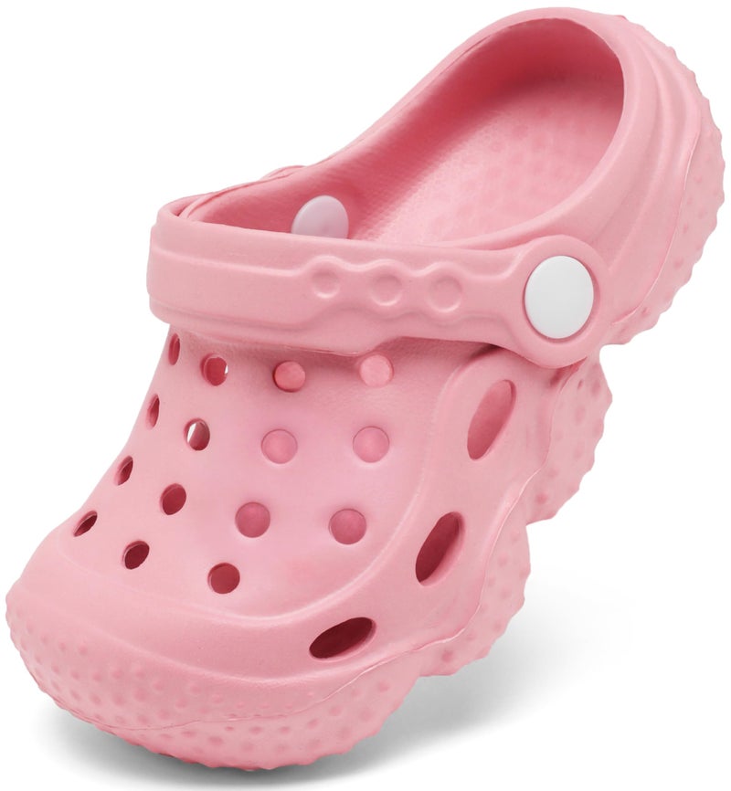 INMINPIN Kids Girls Boys Clogs Garden Shoes Toddler Slides Sandals Children Water Shower Beach Pool Slippers Indoor Outdoor,Little Kid 12.5,Pink - Image 3