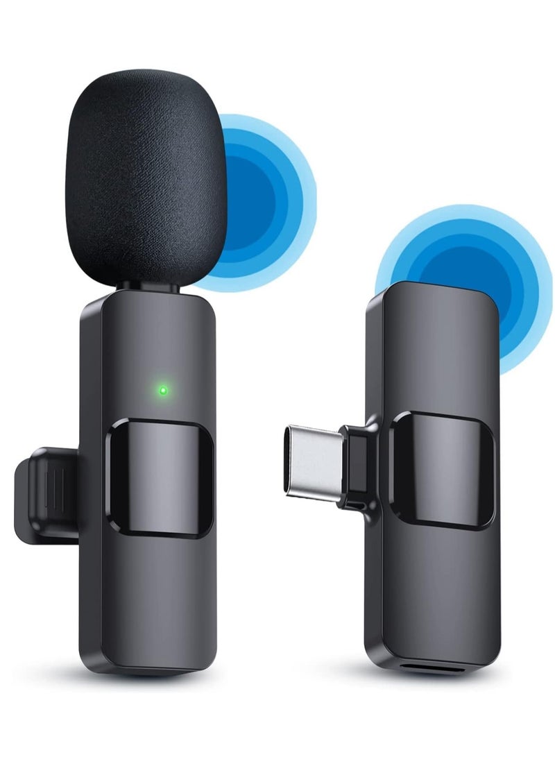 ELTRAZONE Wireless Lavalier Microphone for Type-C Phone, Lavalier Microphone,Wireless Microphone for Android/Laptop, Plug-Play Wireless Microphones, Microphone for Recording (TYPE-C 01, BLACK) - Image 1